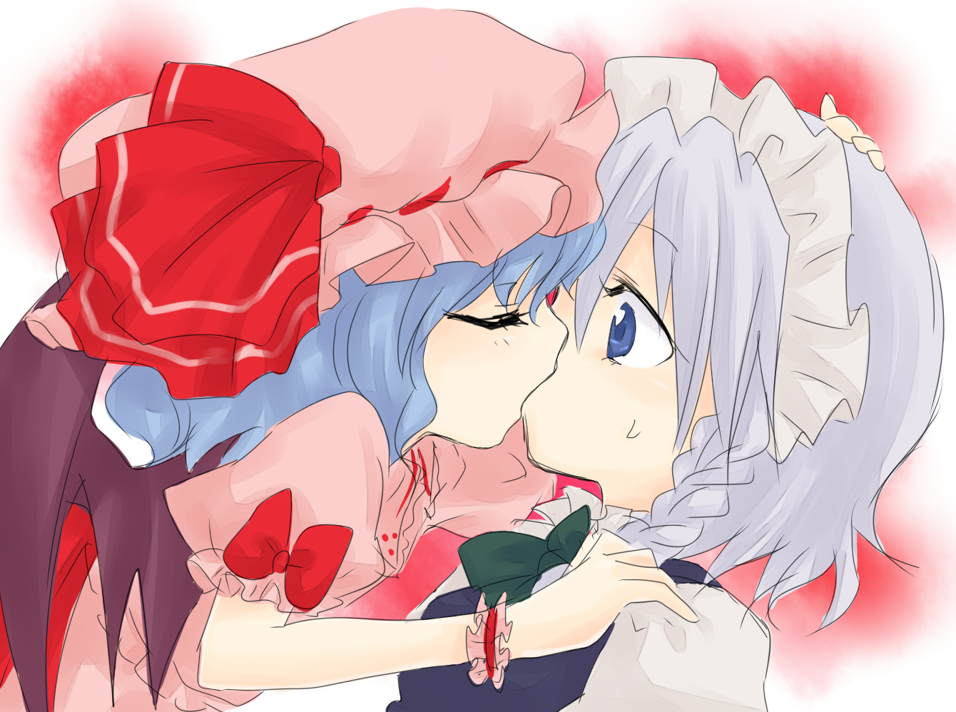 Niji Touhou Izayoi Sakuya Remilia Scarlet Wings Yuri